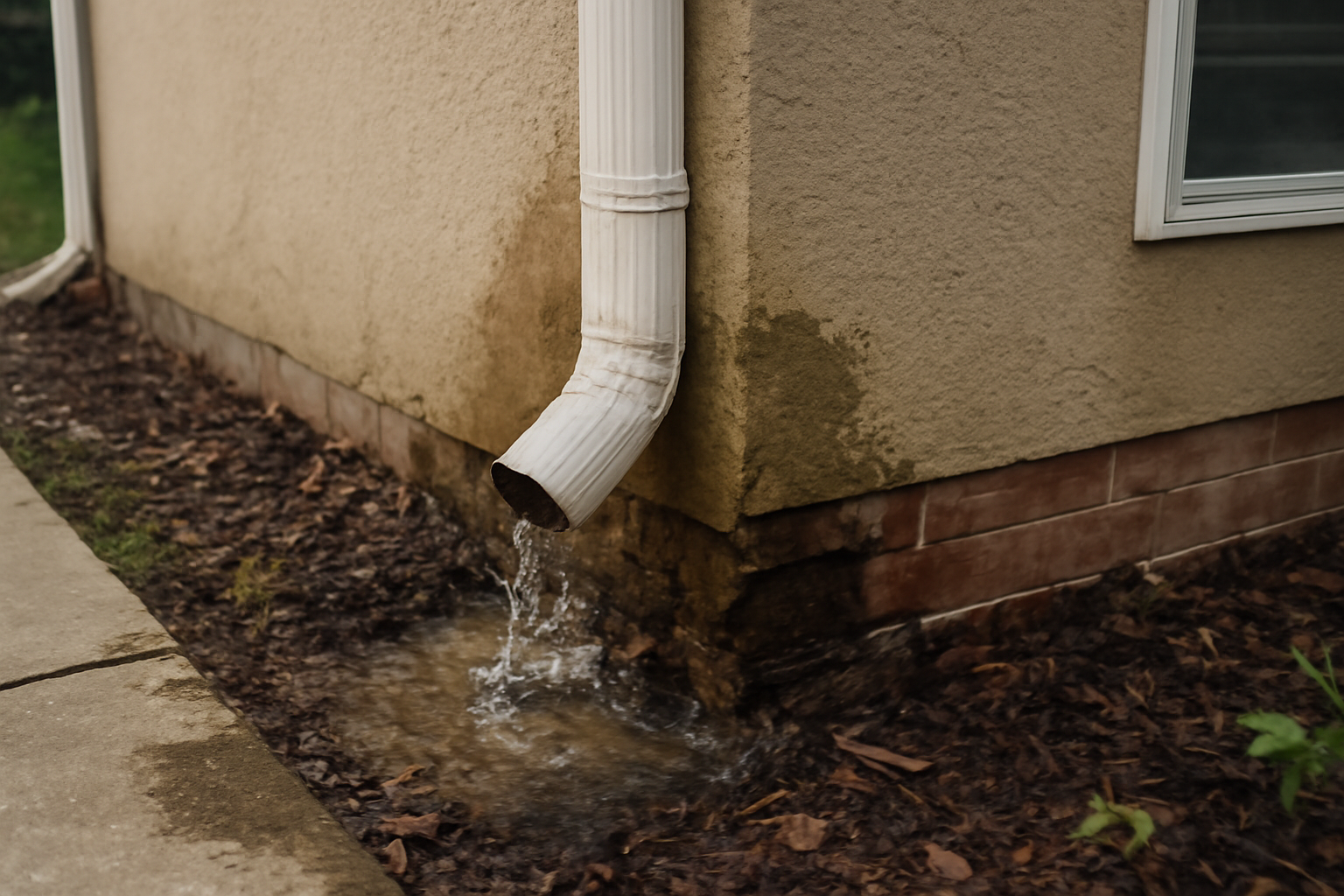 Downspout Failure Water Removal in Dayton, IA