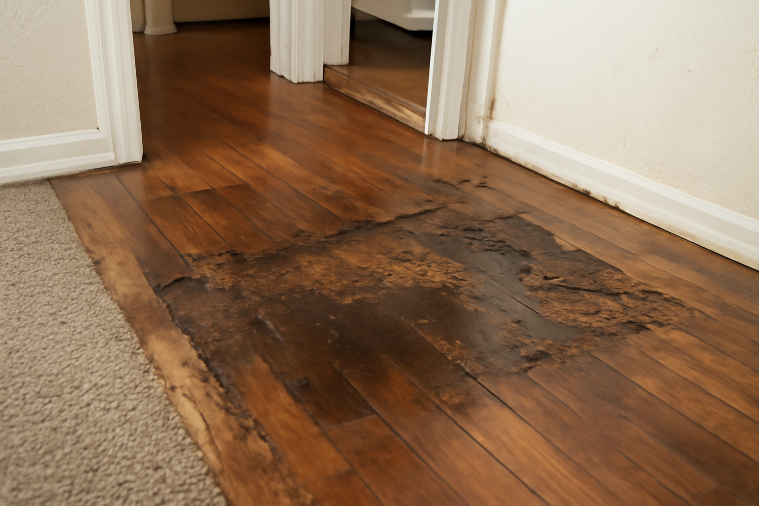 Floor Water Damage Restoration in Zearing, IA