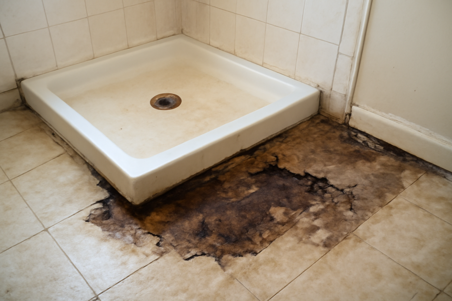 Shower Pan Leak Water Removal in Gilbert, IA