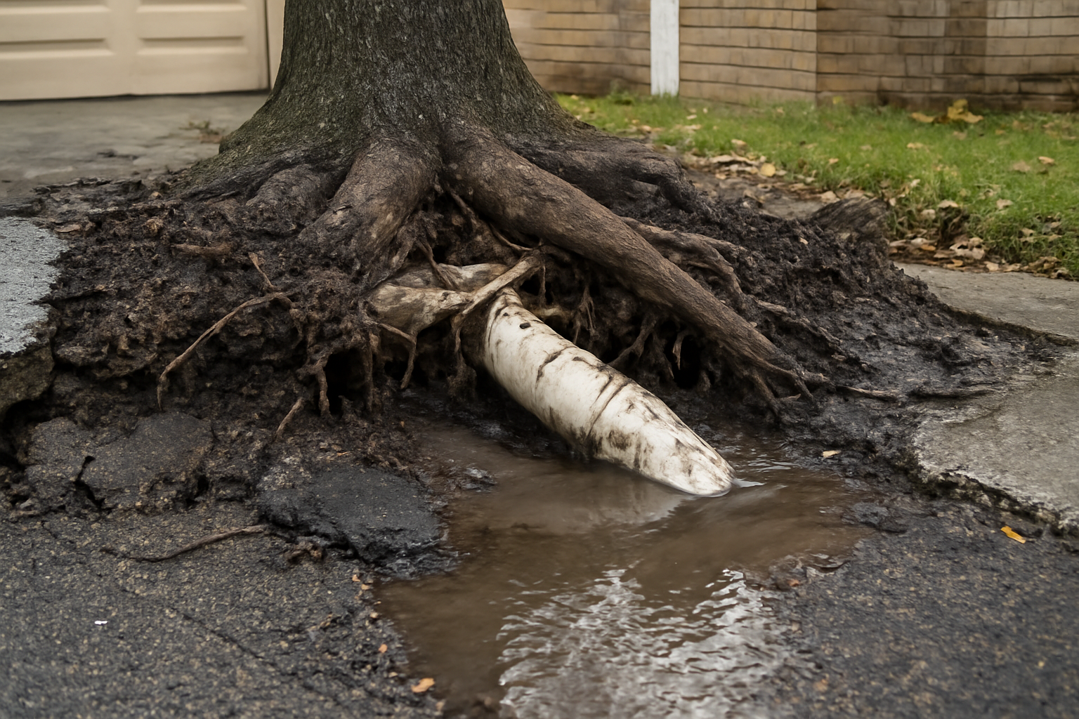 Tree Root Pipe Damage Water Removal in Dayton, IA